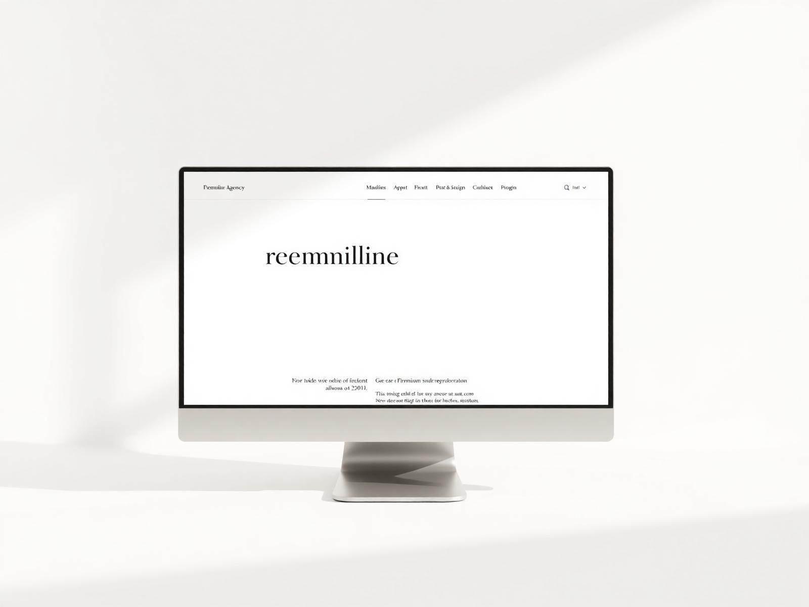 Modern editorial website mockup